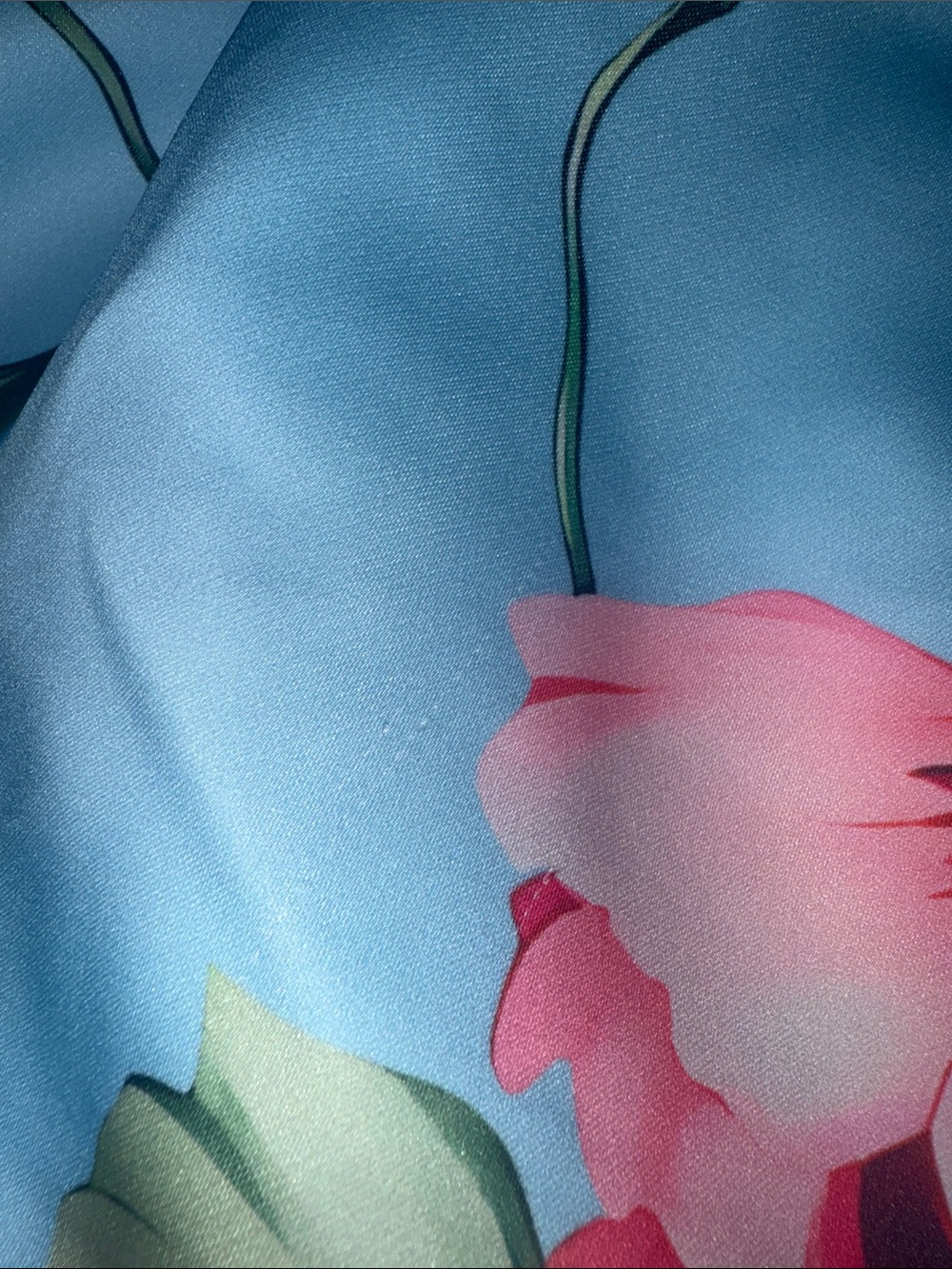 NWT Fashion Nova Light Blue Strapless Floral Midi Dress - Picture 9 of 11